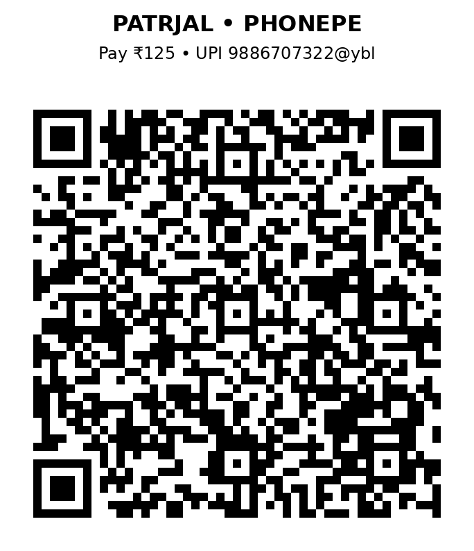 PATRJAL PhonePe UPI QR for ₹125